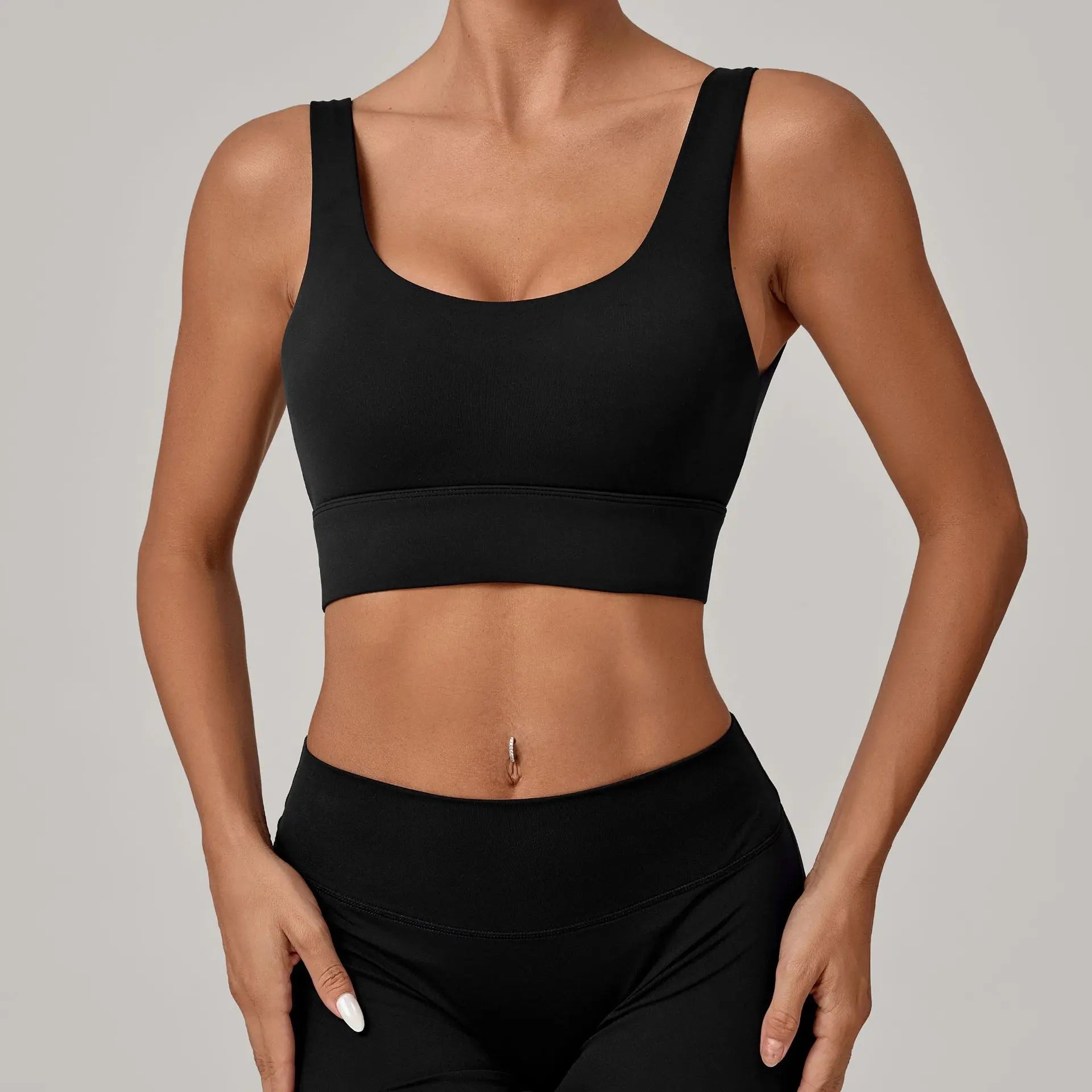 High Strength Yoga Bra Breathable Sports Bra Anti-Sweat Fitness Top Women Shockproof Crop Top Push Up Sport Bra Gym Workout Top
