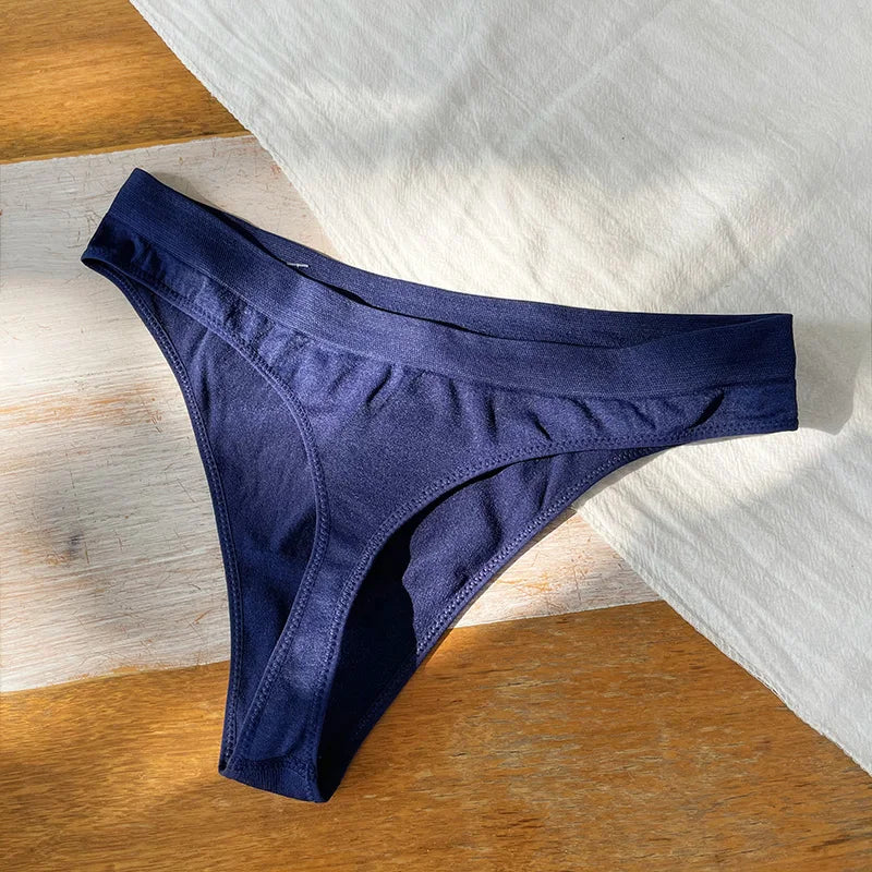 Low Waist Sexy Thong Women Panties G String Seamless Panties Underwear Sports Candy Color Yoga Girls Briefs Femlae Lingerie