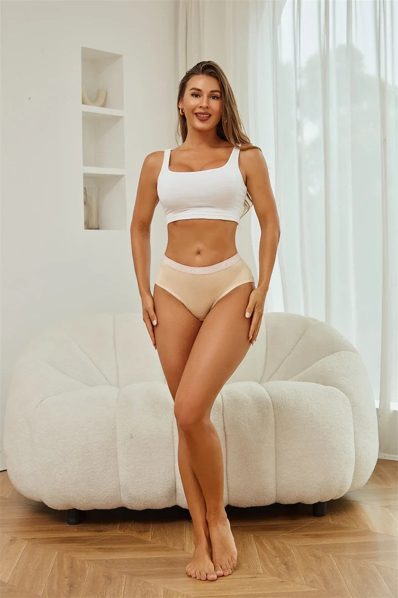 New 3Pcs Women's Cotton Briefs Letter Belt Underwear Women Panties Sexy Breathable Briefs Female Stretch Ladies Soft Lingerie