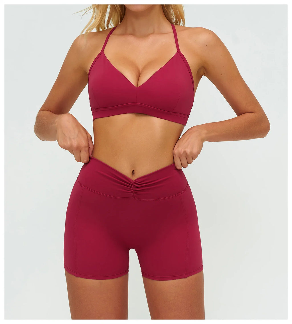 Workout Bra Women Cross Back Yoga Sports Bra Breathable Shock Proof Gym Fitness Push up Top Yoga Running Active Sportswear Vest