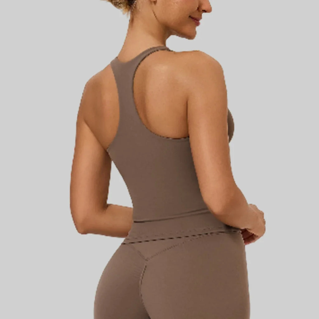 Hearuisavy Summer Woman Sports Vest I-Back Strap Design Gym Sportswear Breathable Quick Dry Fitness Tank Top Running Yoga Top