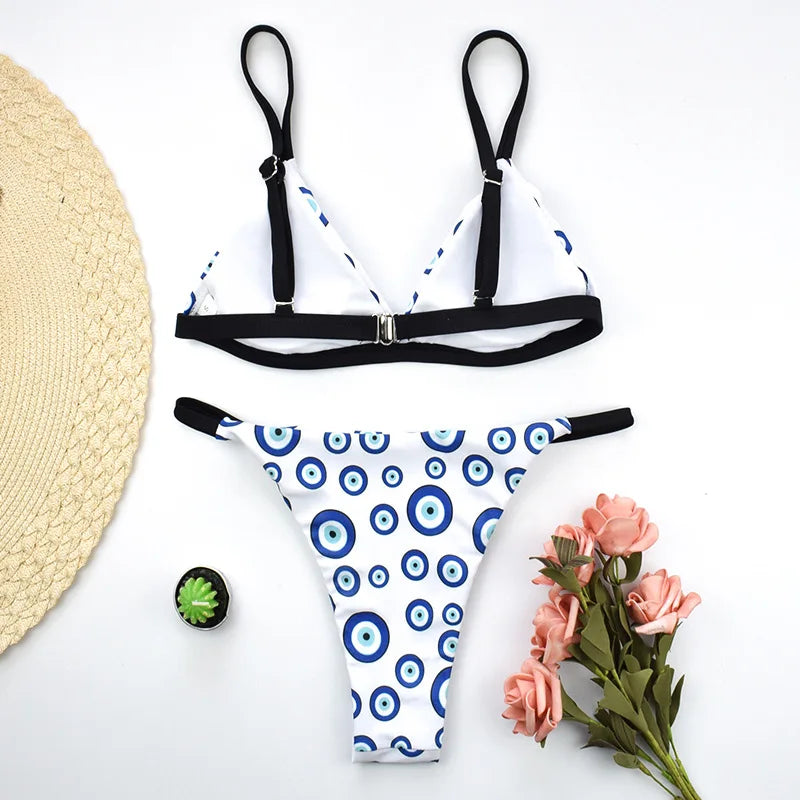 Triangle String Bikinis 2025 Halter Swimsuit Women Triangular Sexy Swimwear Female Bathers Bathing Swimming Swim Suit Beachwear