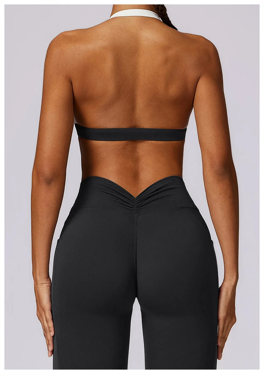 Gym Sport Bra Halter Sports Bra Anti-sweat Breathable Yoga Bra Shockproof Crop Top Fitness Top Push Up Workout Top Women