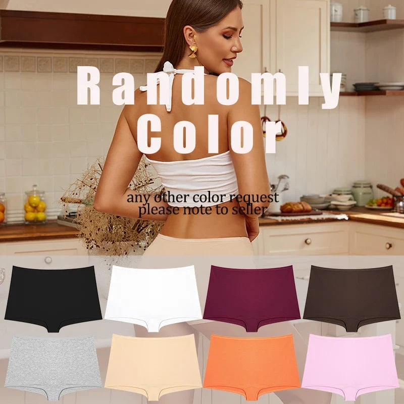 3PCS/SET Women Panties Cotton Seamless High waist Boxer shorts Female Solid Color Briefs Cozy Lingerie Intimate Underpants XS-XL