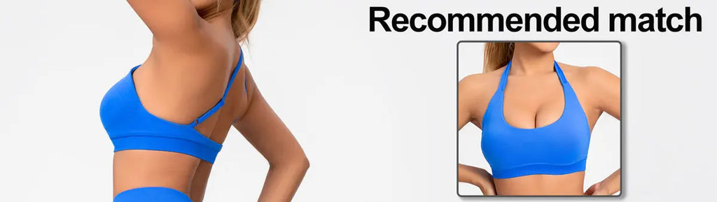 NCLAGEN Asymmetric Sports Bra High Support Backless Gym Top Women Halter Fitness Running Workout Clothes Sexy Seamless Underwear