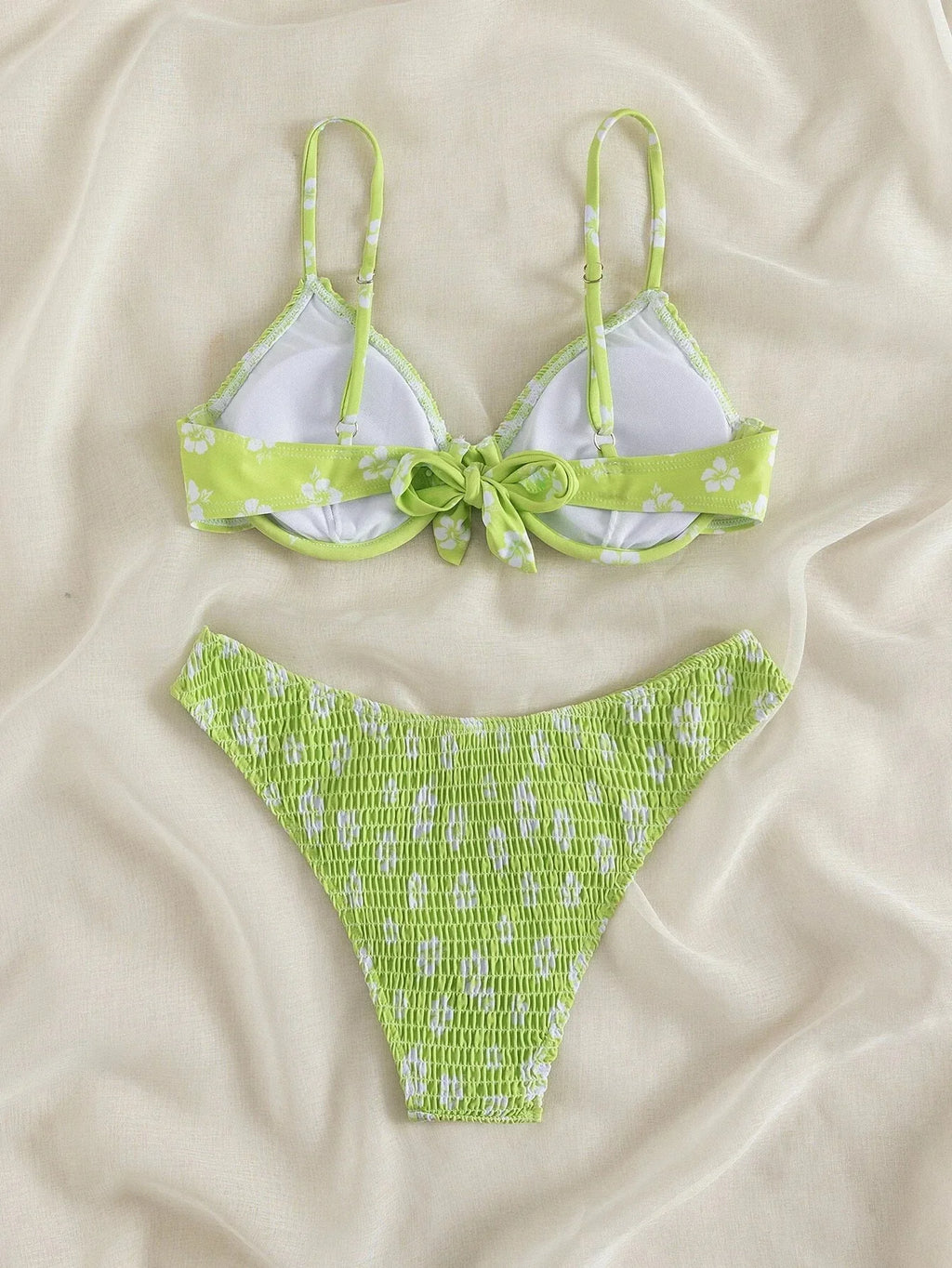 2026 Sexy Floral Twin Strap Bralette Bikini Women Swimsuit Triangle Swimwear Bathing Suits Two-piece Biquini Thong Bikinis Sets