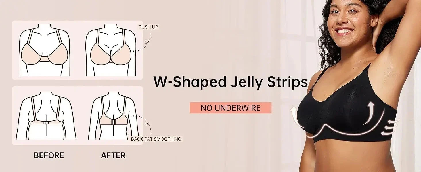 Women's Wire-Free Seamless Bra 3/4 Cup Thin Molded Cup Soft Support Bra Comfortable Breathable and beauty Smooth Bra Push-Up