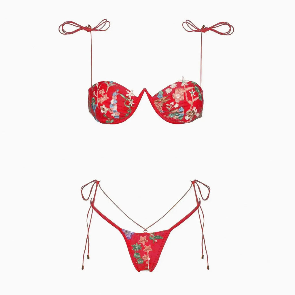 2026 Push Up Bikinis Women Swimsuits Female Swimwear Micro Bikini Set Bathing Suit Swimming Suits Beachwear Embroidery Biquini