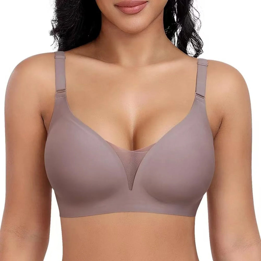 Women's Seamless Bra 3/4 Cup Thin Molded Cup Bra Thin Flattering Plus-size Soft Support Push-up and Comfortable Breathable Bra