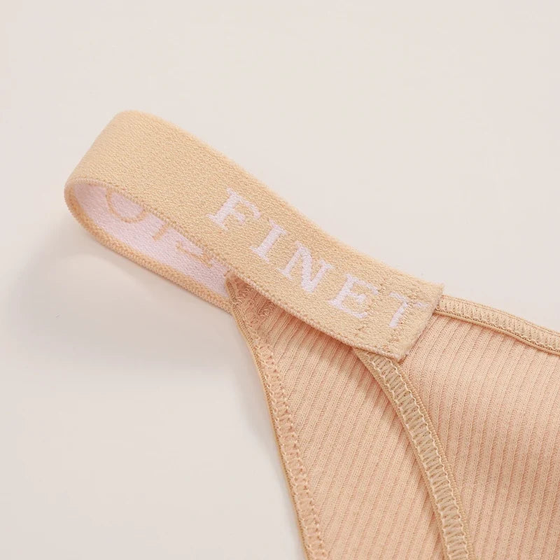 Women Cotton Maillard Brazilian Sexy Panties Breathable Low Waist Female Underwear Soft Solid Color Intimates High Elastic Linge