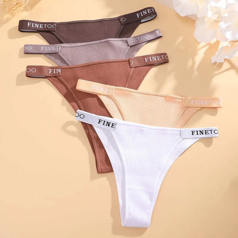 Women Cotton Maillard Brazilian Sexy Panties Breathable Low Waist Female Underwear Soft Solid Color Intimates High Elastic Linge
