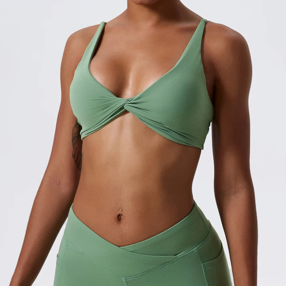 Hearuisavy Summer Sports Bra Shockproof Push Up Gym Top Women Quick-Dry Yoga Clothes Pleated Design Brassiere Workout Crop Top