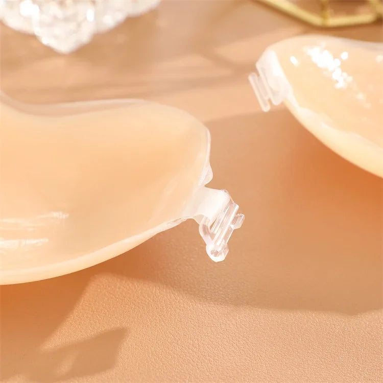 Women Reusable Silicone Silicone Bras Sticker Adhesive Invisible Bra Chest Patch Female Mango Patch Pad Strapless Underwear