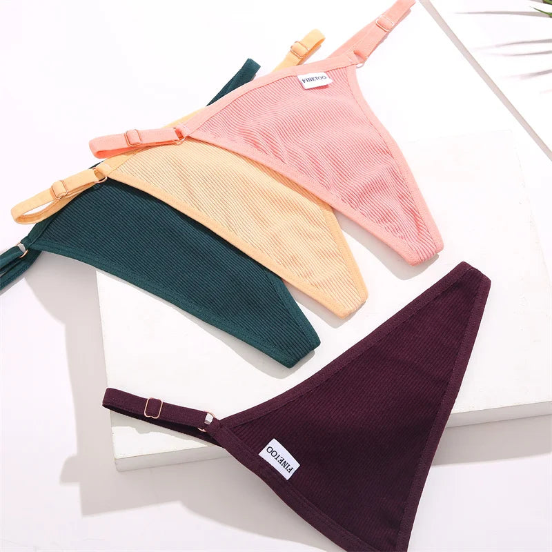 S-XL Cotton Thongs Women Sexy Low Waist T-Back Underwear Ladies Bikini Panties Comfortable Cotton Underwear G-string Lingerie