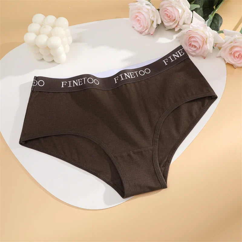 New 3Pcs Women's Cotton Briefs Letter Belt Underwear Women Panties Sexy Breathable Briefs Female Stretch Ladies Soft Lingerie