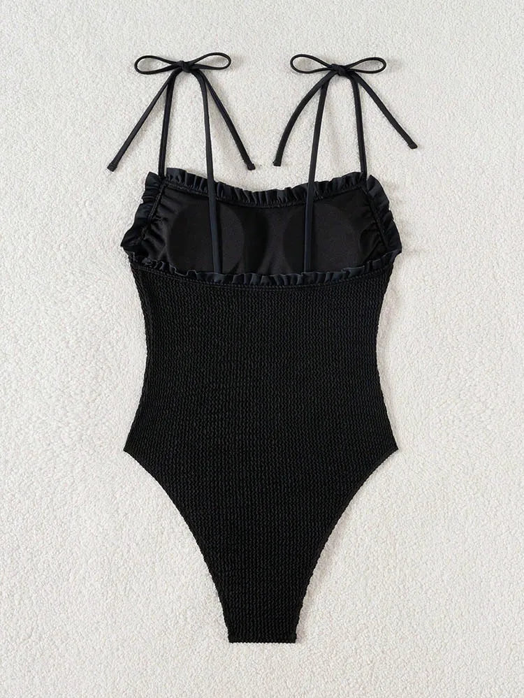 2026 New Black Sexy One Piece Swimsuits Closed Women Swimwear Push Up Swimming Wear Body Bathing Suits Beachwear Pool Bather