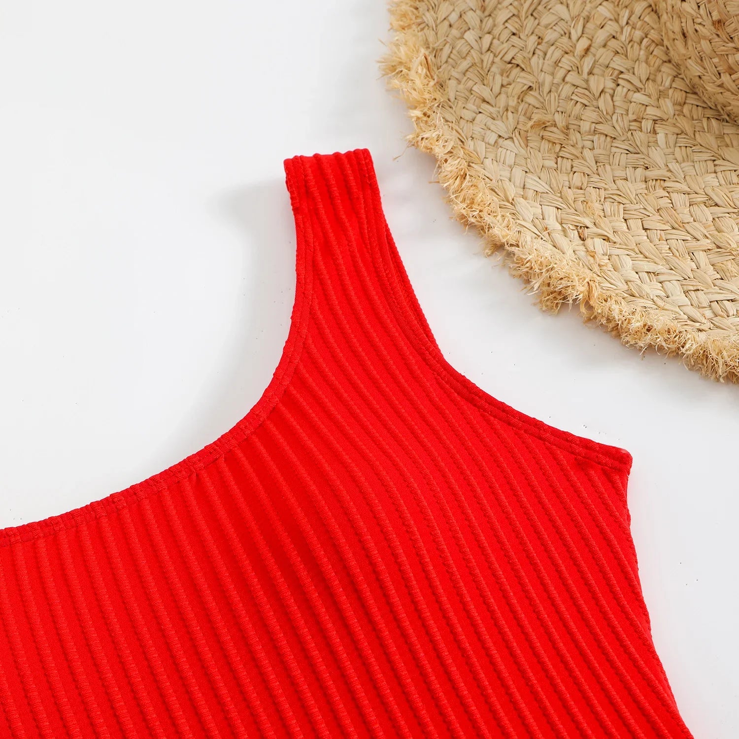Sexy Red White Swimwear Women 2025 Hollow Out Backless Slimming Tummy Control One Piece Swimsuit Bathing Suit Holiday Monokini