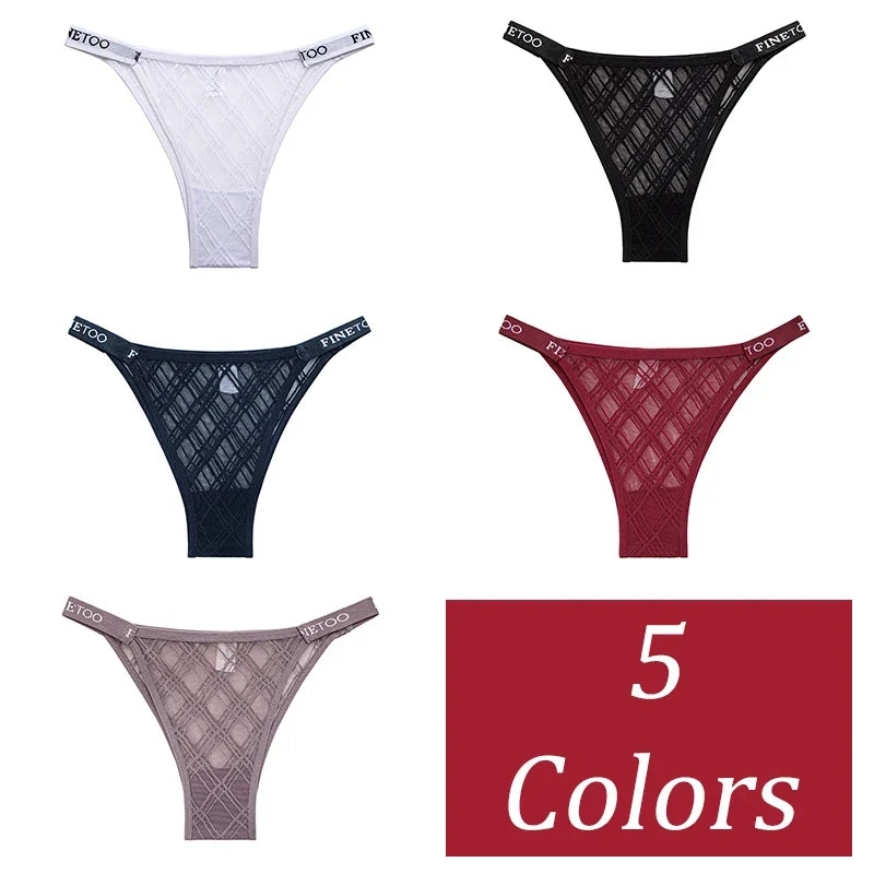 3Pcs/Set Cotton Panties Women Letter Belt Lace Sexy Briefs Seamless Low Rise Underwear Ladies M-XL Underwear Girls Lingerie New