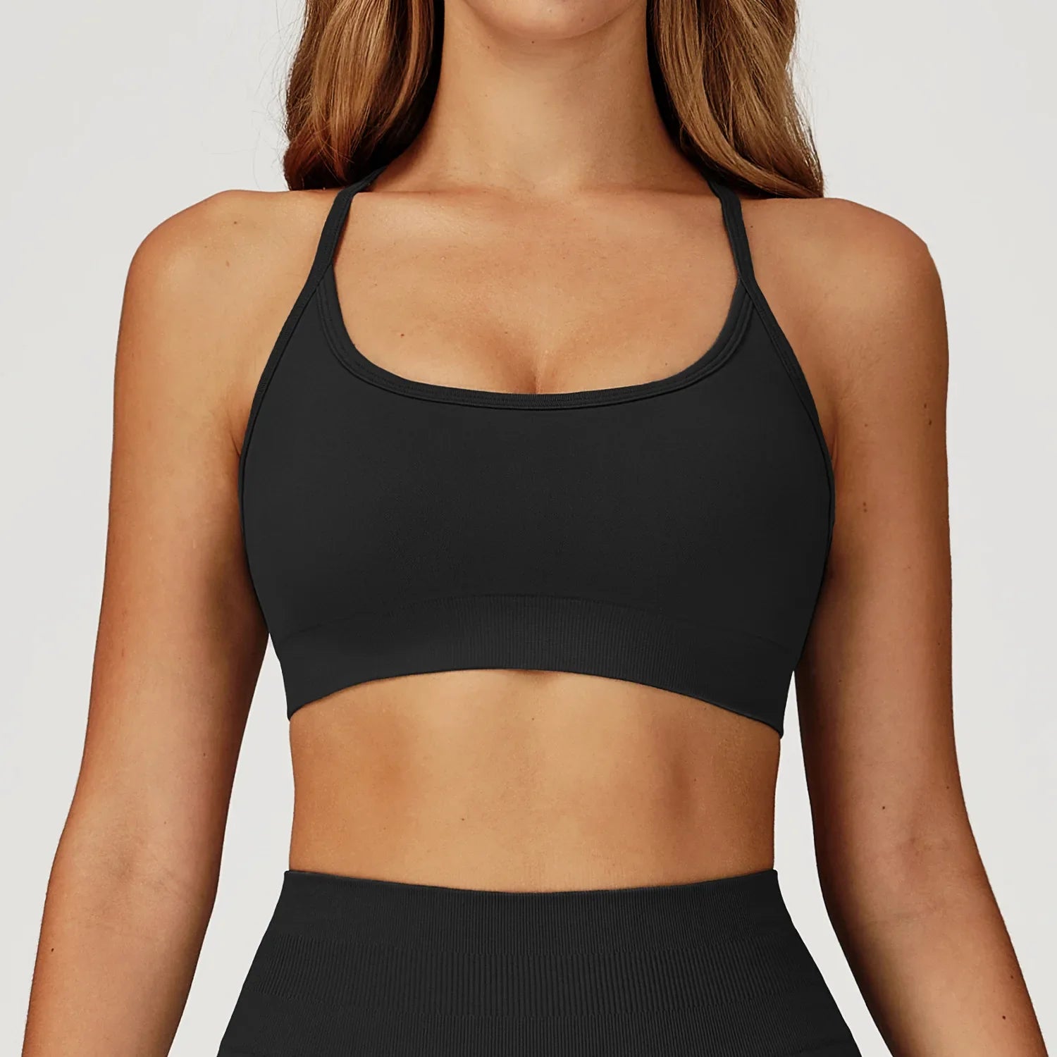 Women Seamless Yoga Sports Bra Breathable Shock Proof Gym Workout Fitness Push up Top Yoga Running Active Sportswear Vest Bra