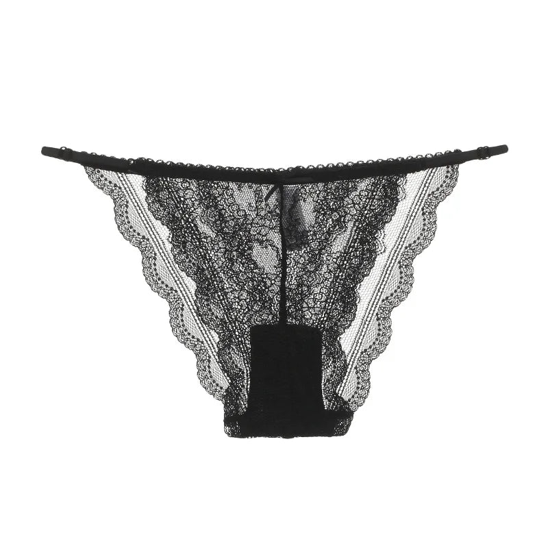 Lace Thin Sexy Girls Panties Women Briefs Thong Hollow Out G String Seamless Underwear Transparent Female Low Waist Lingerie