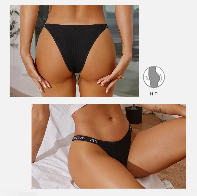 3Pcs/set Low Waist Brazilian Panties Women Cotton Bikini Panties M-XL Lady Comfortable Underwear Female Soft Underpants Lingerie