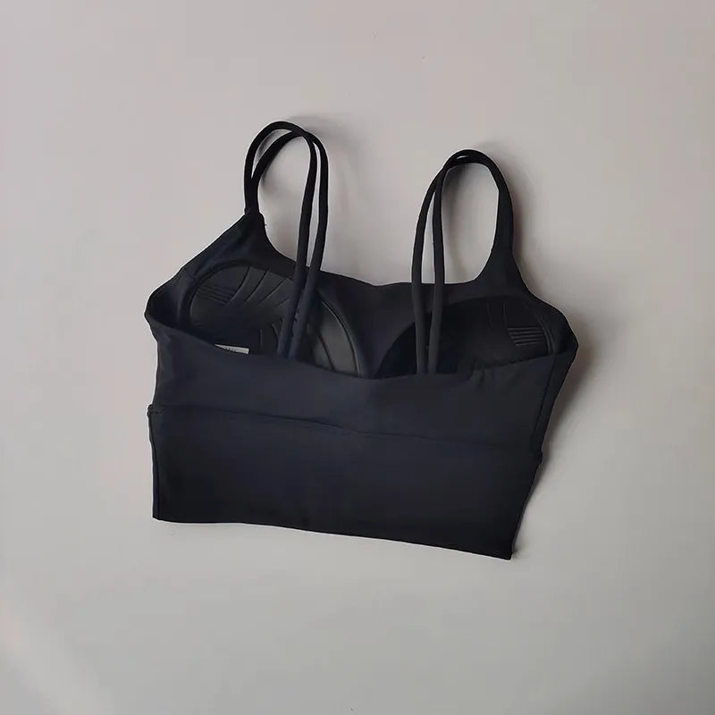 Professional Yoga Camisole Fixed Chest Mat Sports Underwear Women's Shockproof Breathable Beauty Vest Bra Running Top Gym Bra