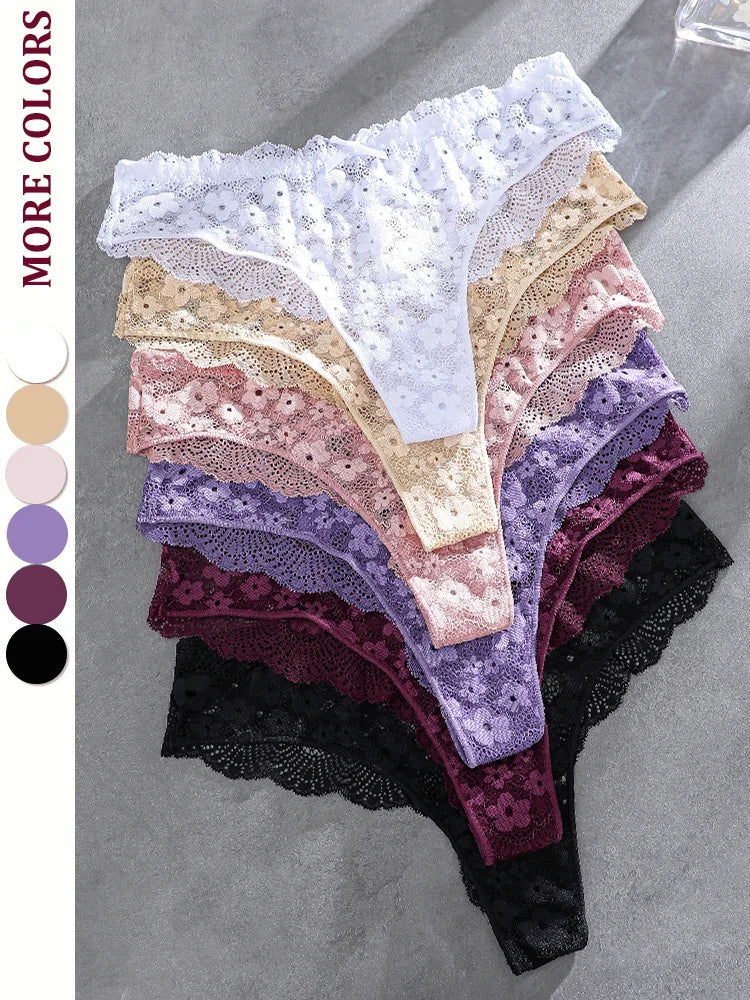 1Pcs Women Cotton Lingerie Sexy Thong Soft Fashion Panties Femme Design Underwear Pantys Underpant Lingerie Lace Intimates S-XL