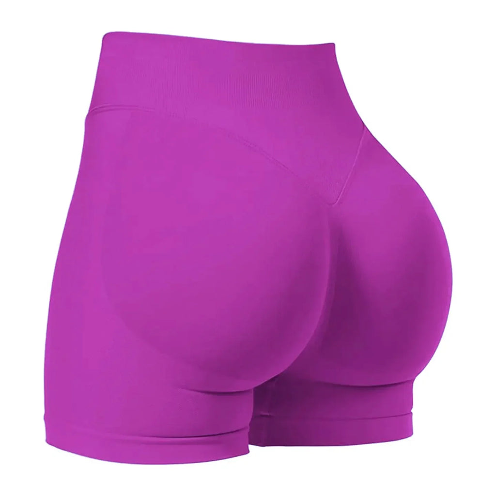 High stretch hip lifting fitness yoga shorts with peach hips and no awkward lines, Pilates medium intensity training shorts