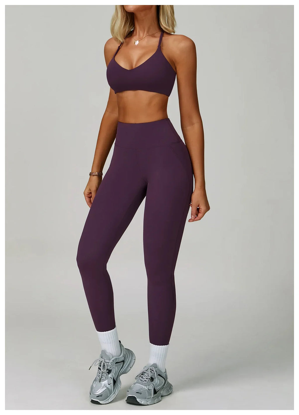 Hearuisavy Women's Running Comfort 2Pcs Sports Pants Set High Waist Push Up Workour Sportswear Casual Cycling Jogging Yoga Bras