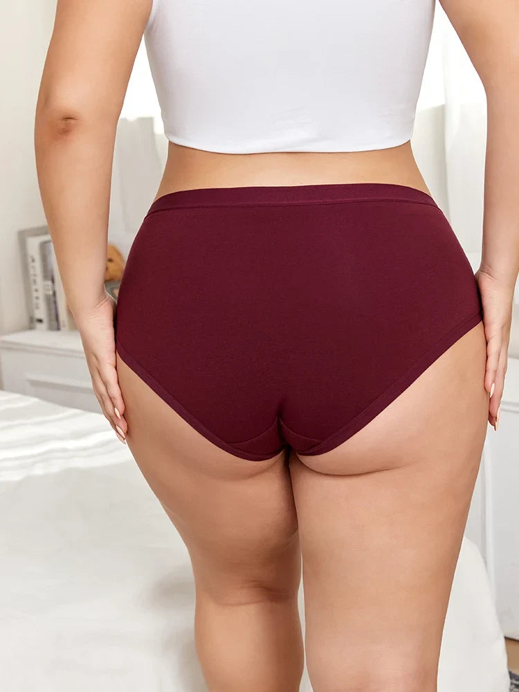 4Pcs/Set Women Cotton Briefs Seamless High Waist Breathable Underwear Female Stretch Comfortable Lingerie New solid color Panty