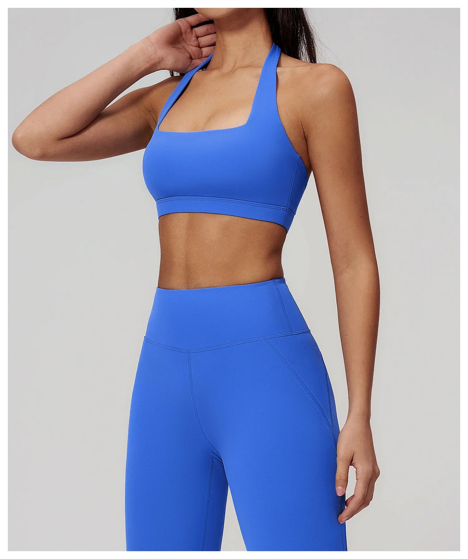 Summer Women Sports Bra Pilates Yoga Bra Hanging Neck Gym Underwear Running Fitness Shock Proof Breathable Quick-Dry Fitness Top