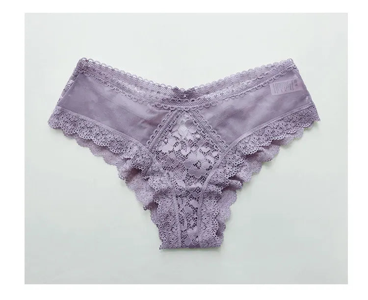 Lace Thin Sexy Girls Panties Seamless Women Briefs Thong Hollow Out G String Underwear Transparent Female Low Waist Lingerie