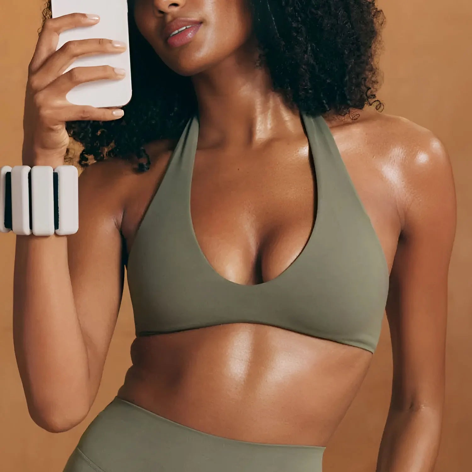NCLAGEN Gym high support Workout underwear SoftMotion Minimal Halter Neck Bralette Women's sports bra Pilates yoga halter top