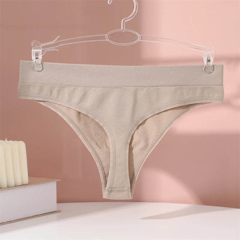 3PCS Seamless Women's Lingerie Female Thongs Sexy Underwear Low-Rise Underpant Women's Panties Intimates Bikini Briefs S-XL