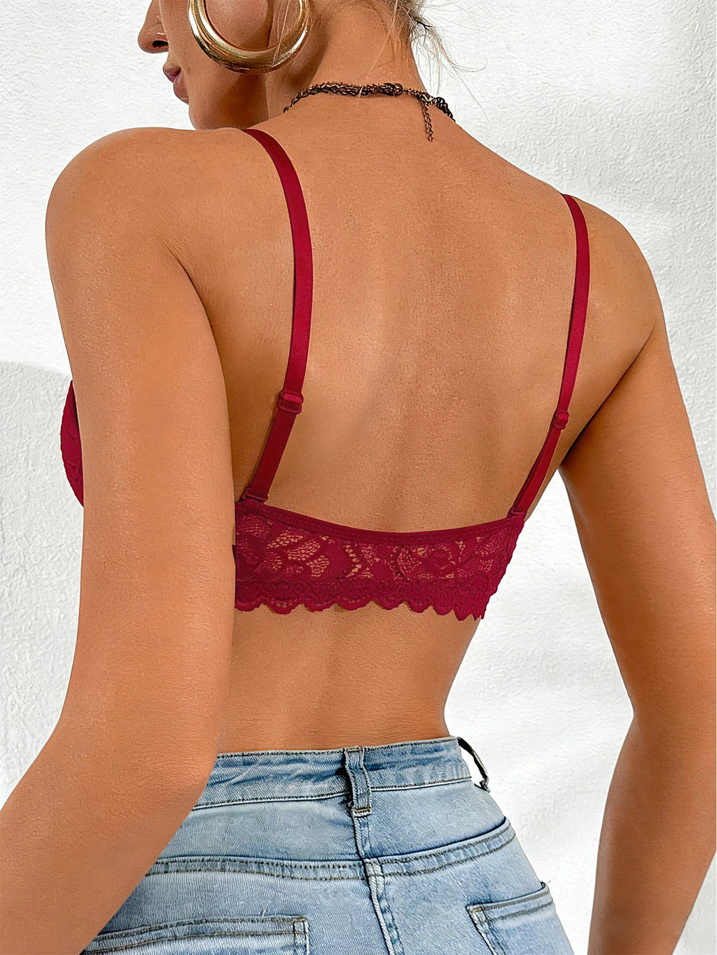 Women's sexy bras Front Buckle Push up bra Removable Back-beautifying lace butterfly pattern Fashionable & Comfortable bra