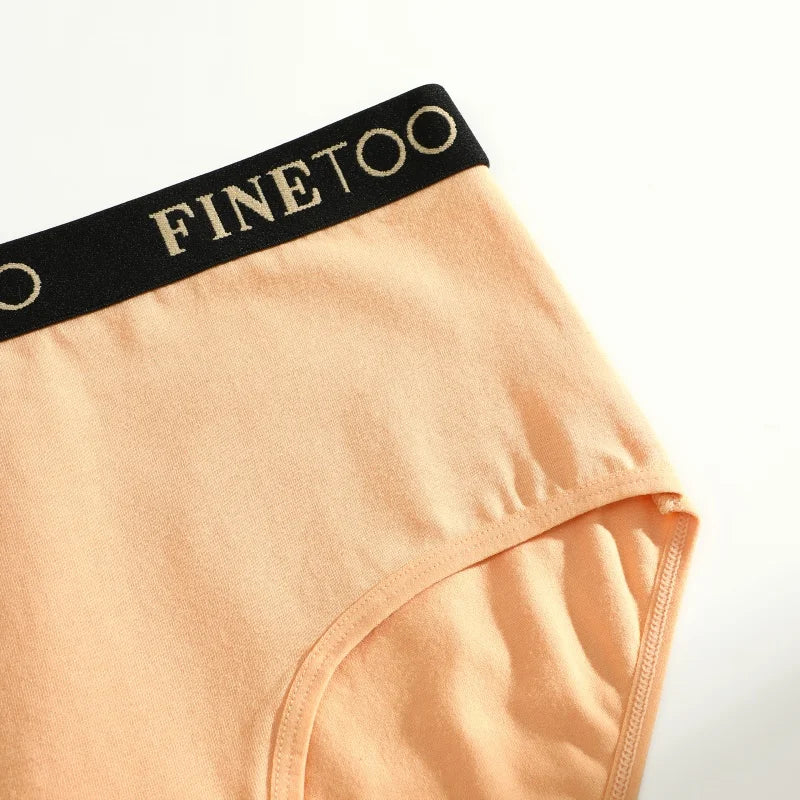Finetoo 3Pcs Women's Seamless Cotton Briefs Women Plus SizePanties Breathable Underwear Female Low Waist Soft Lingerie S-XXL