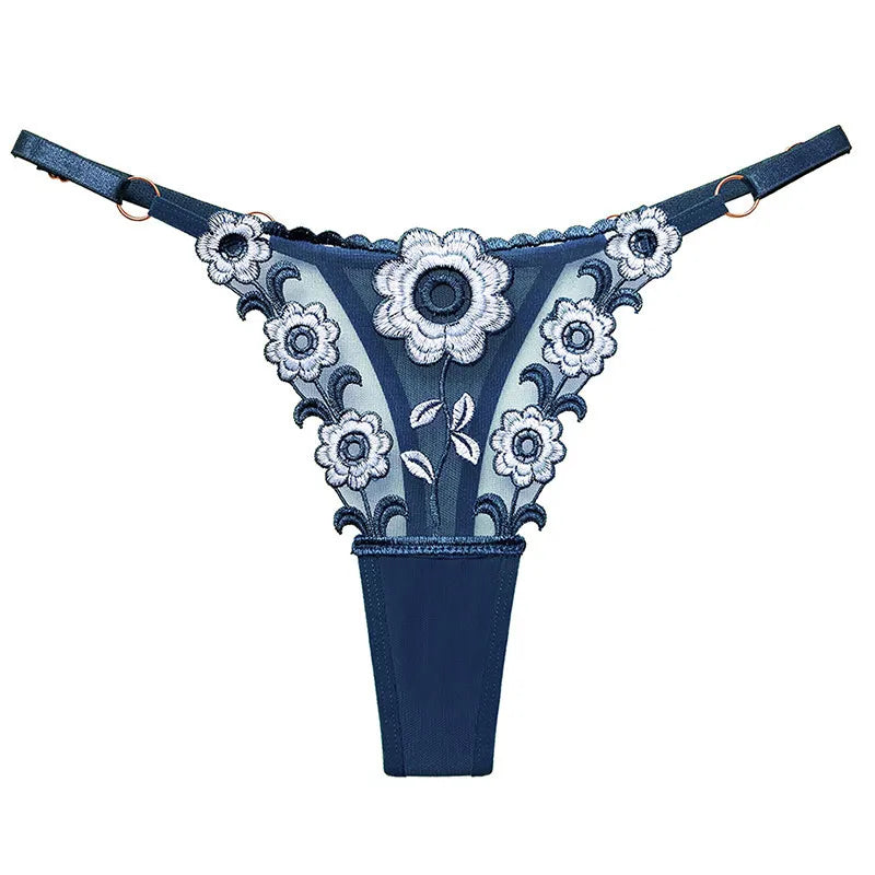 Thin Sexy Girls G String Thong Lace Panties Women Briefs Embroidery Hollow Out Transparent Underwear Female Lingerie