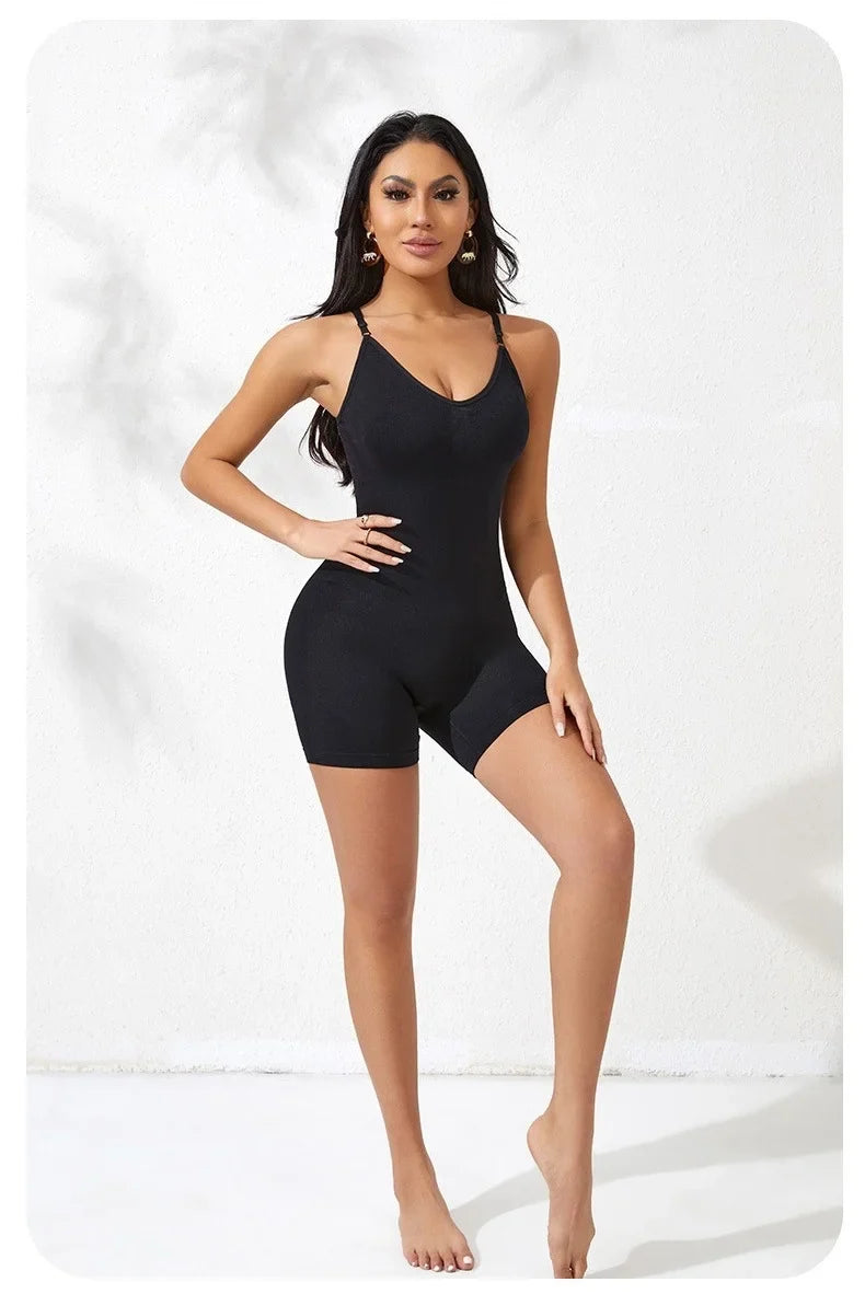 New Bodysuit Shapewear Women Tank Top Tummy Control Full Body Shaper Anti Chafing Shorts Slimming Waist Butt Lifter Seamless