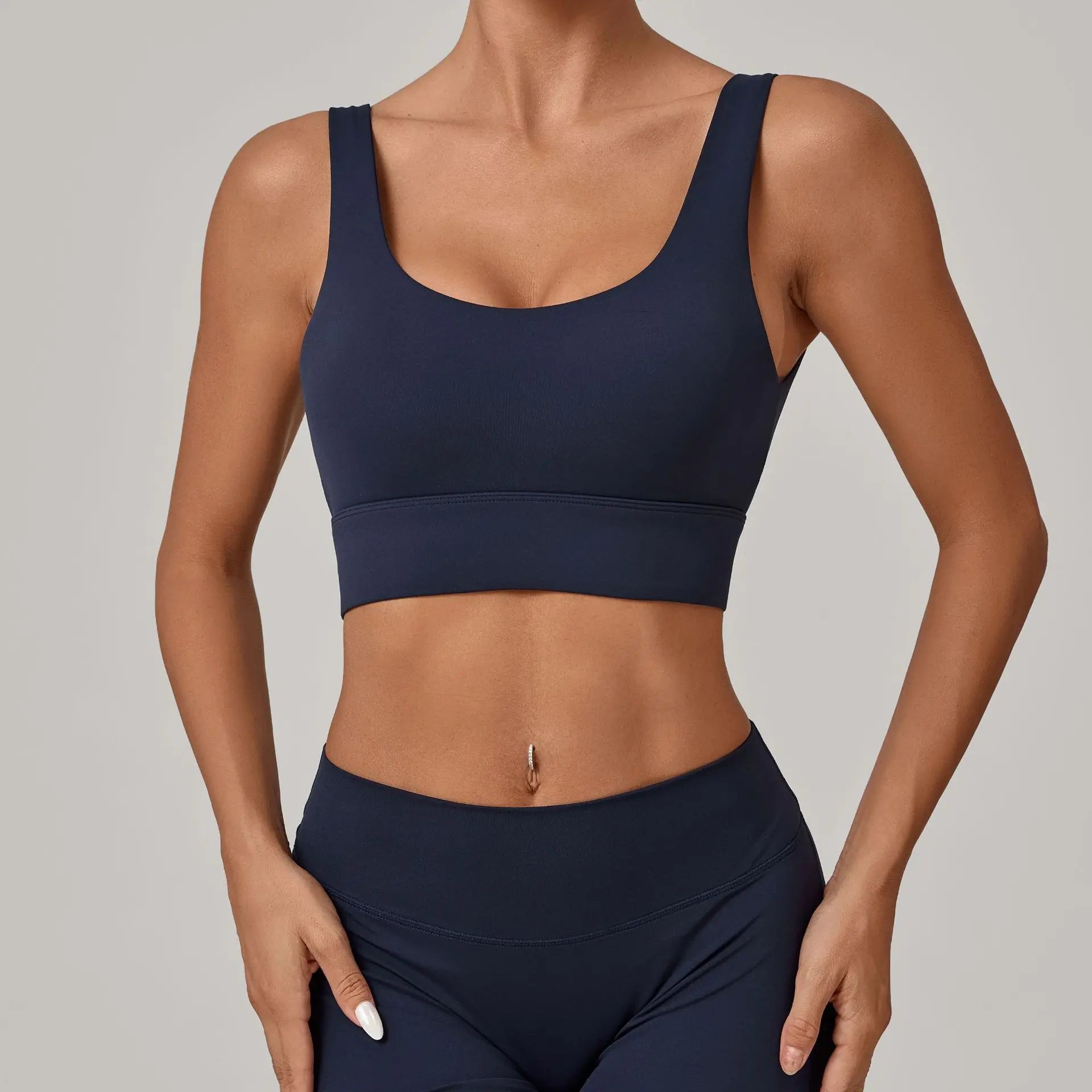 High Strength Yoga Bra Breathable Sports Bra Anti-Sweat Fitness Top Women Shockproof Crop Top Push Up Sport Bra Gym Workout Top