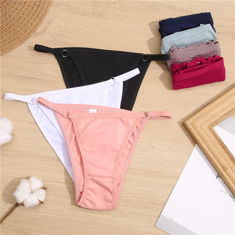 Women Low-Rise Bikini Panties M-2XL Cotton Underwear Ladies Comfortable Briefs Female Soft Underpants Female Sexy Lingerie 2023