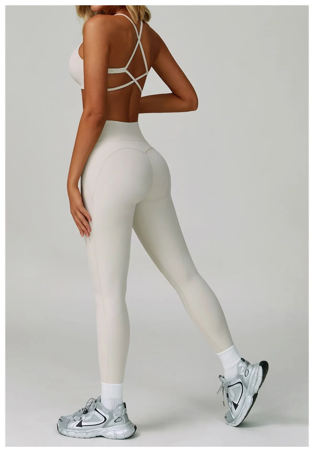 Hearuisavy Women's Running Comfort 2Pcs Sports Pants Set High Waist Push Up Workour Sportswear Casual Cycling Jogging Yoga Bras