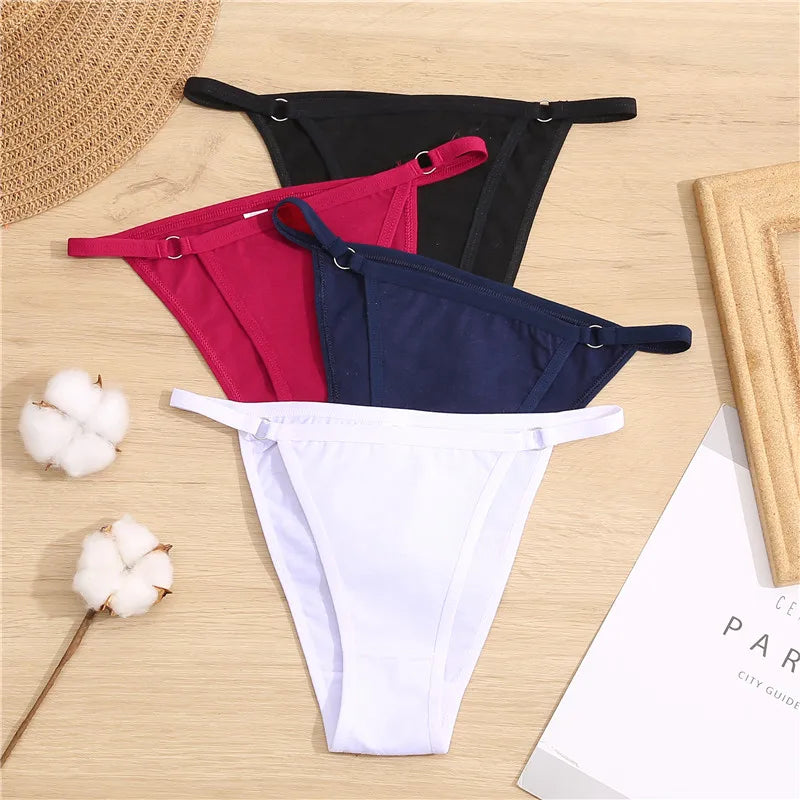 Women Low-Rise Bikini Panties M-2XL Cotton Underwear Ladies Comfortable Briefs Female Soft Underpants Female Sexy Lingerie 2023