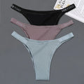 3Pcs/set Low Waist Brazilian Panties Women Cotton Bikini Panties M-XL Lady Comfortable Underwear Female Soft Underpants Lingerie