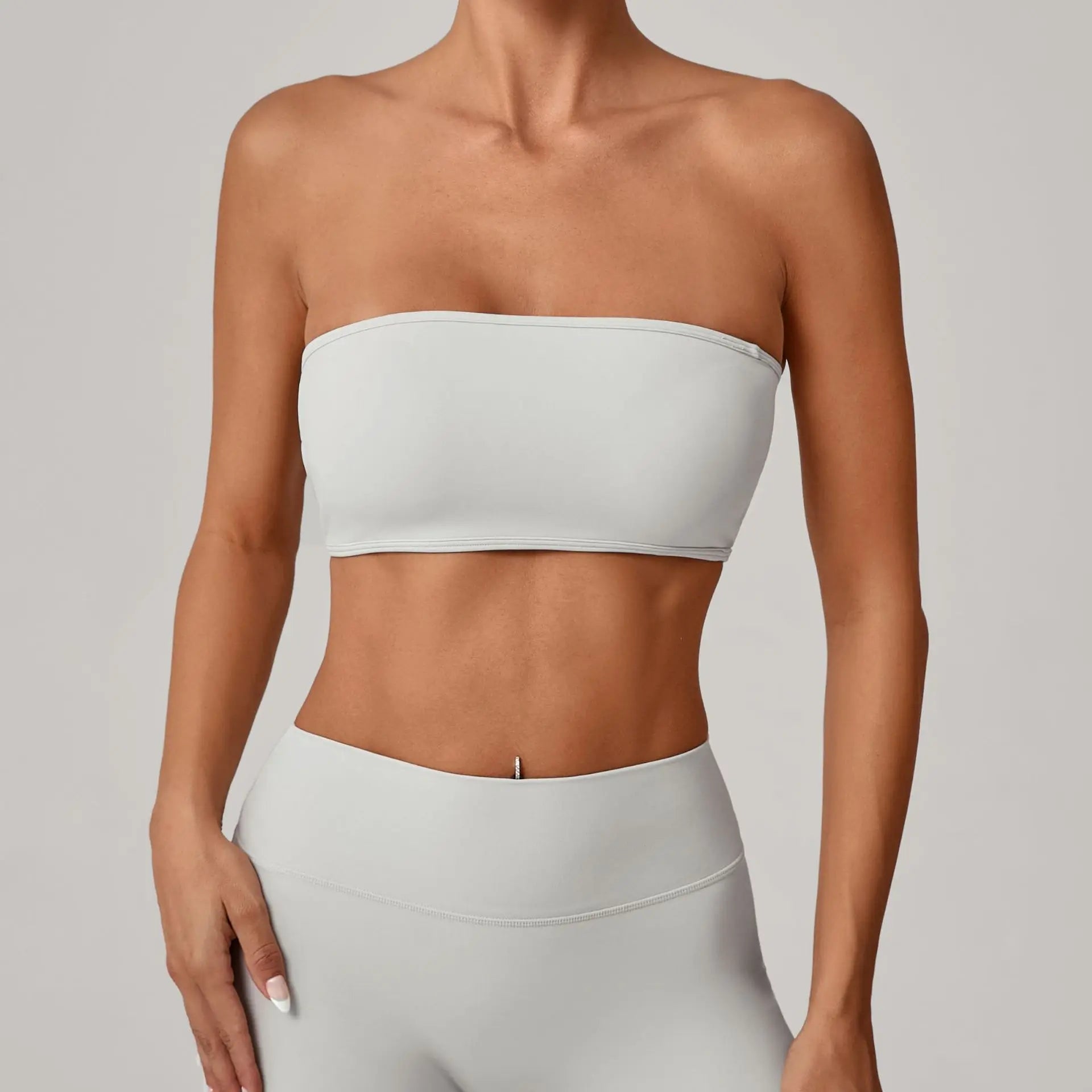 Women Strapless Sports Bra Gym Top Quick-Drying Yoga Clothes Women Tube Top Fitness Chest Wrap Underwear Workout Bra Female