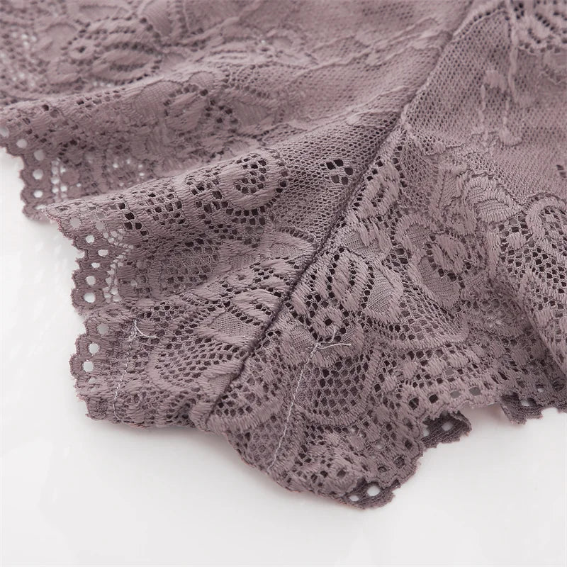 Sexy Lace Panties Women Boyshort Underwear 3Pcs/set Low-Rise Underpants S-XL Ladies Floral Panties Sexy Boyshort Female Lingerie