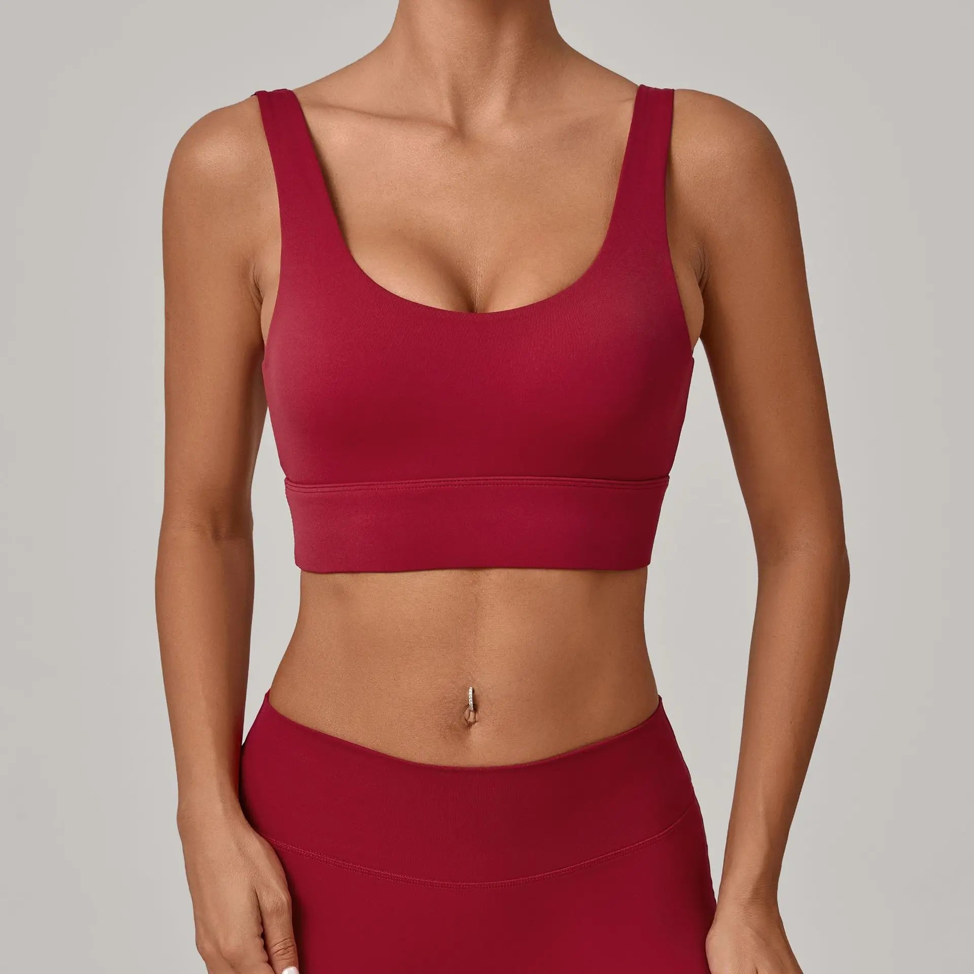 High Strength Yoga Bra Breathable Sports Bra Anti-Sweat Fitness Top Women Shockproof Crop Top Push Up Sport Bra Gym Workout Top
