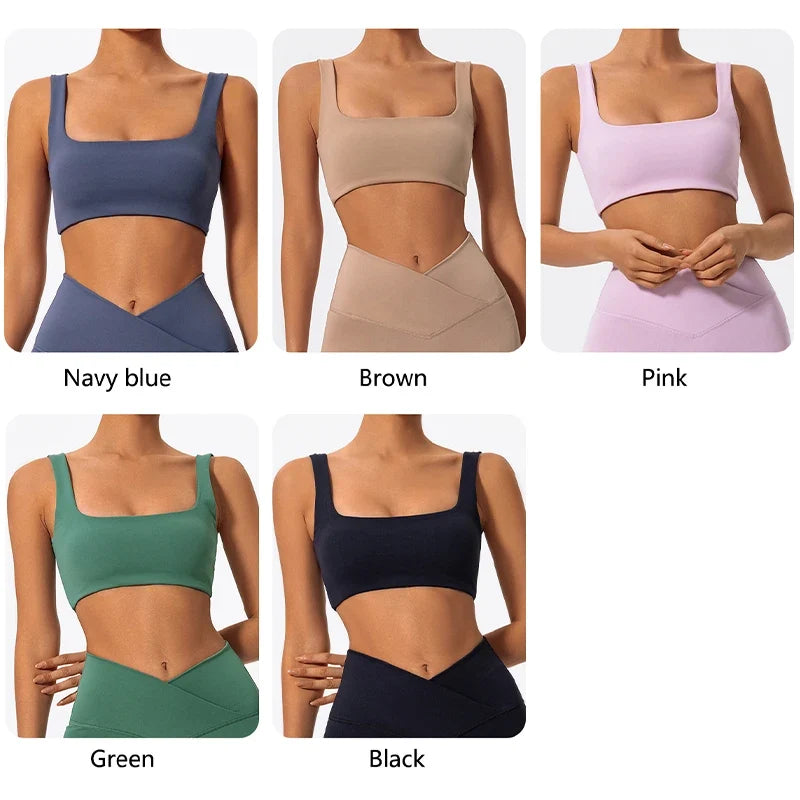 Hearuisavy Summer High Quality Sports Bra Push Up High Impact Gym Underwear Women Breathable Yoga Clothes Fitness Workout Top