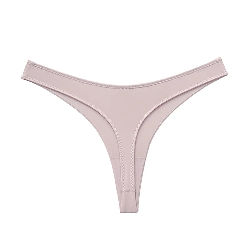 Ice Silk Women Panties Sexy G String Thong Seamless Underwear Candy Color T Back Girls Briefs Leopard Underpants Plus Size S-XL
