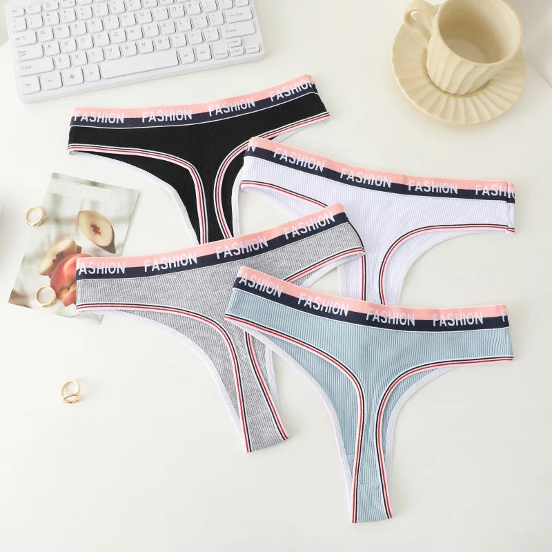 4Pcs Women's Seamless Cotton Briefs Intimates Sexy Panties Solid Color Breathable Underwear Female Low Waist Soft Lingerie S-XL