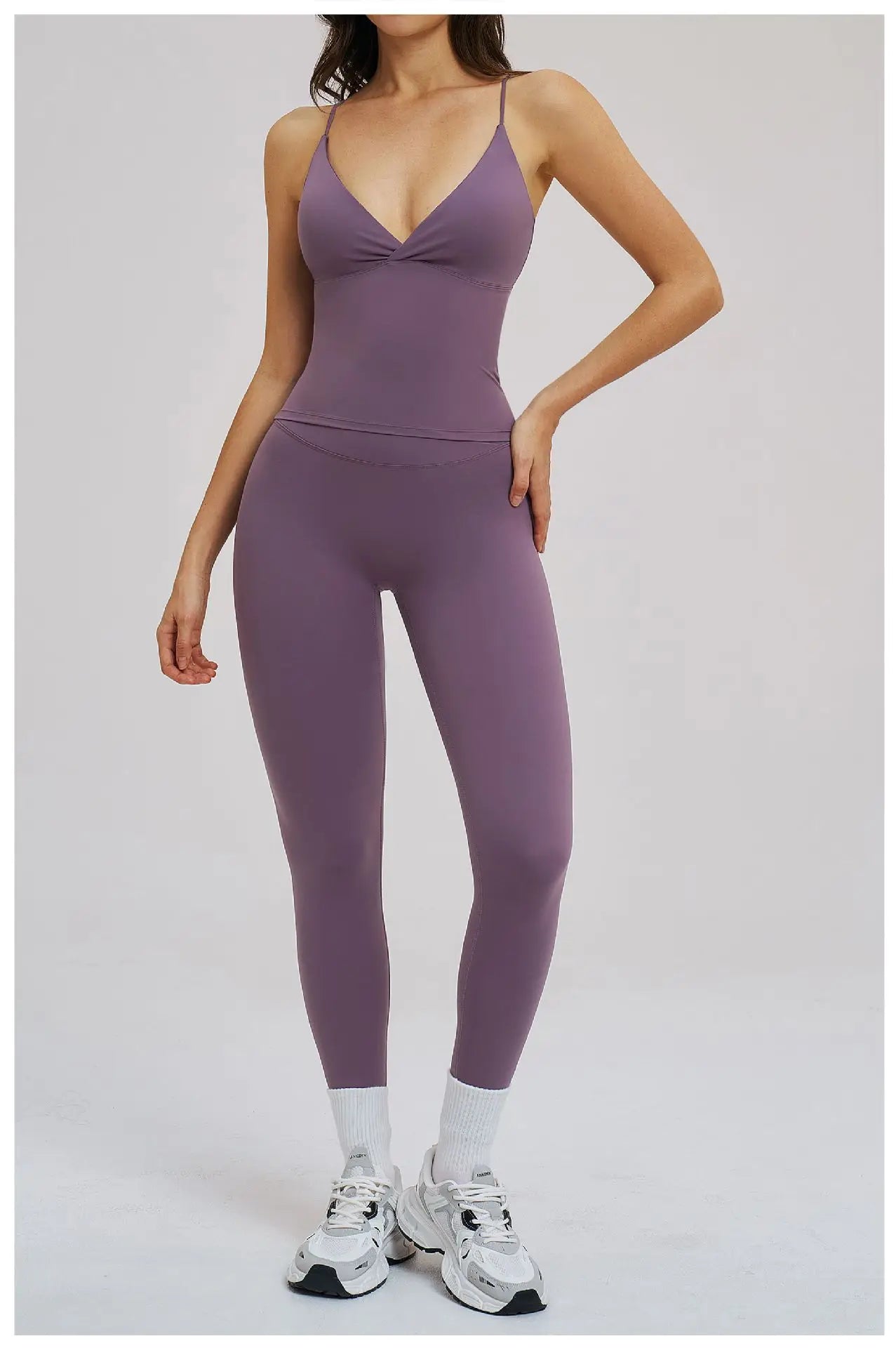 Vision Twist Front Longline Top Sports Longline Strappy Top Sports Yoga Vest Women's Fitness Tank Top Gym Running Workout Halter